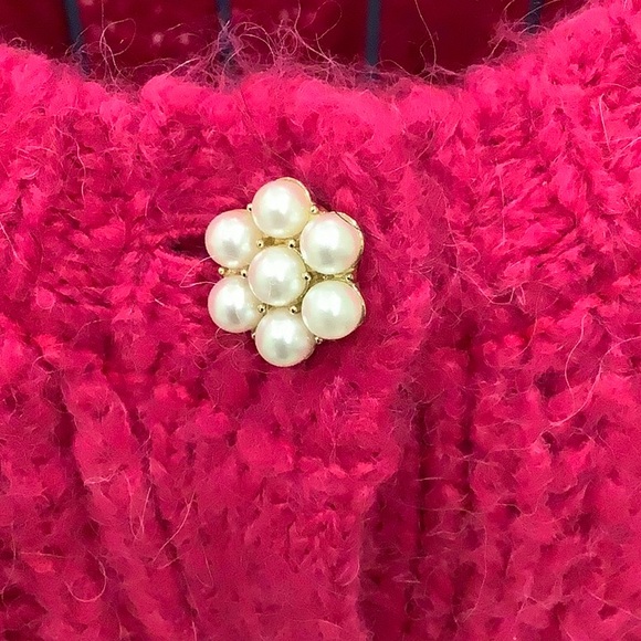 Little Moon alpaca blend cardigan with pearl buttons. Size XS - Picture 2 of 3